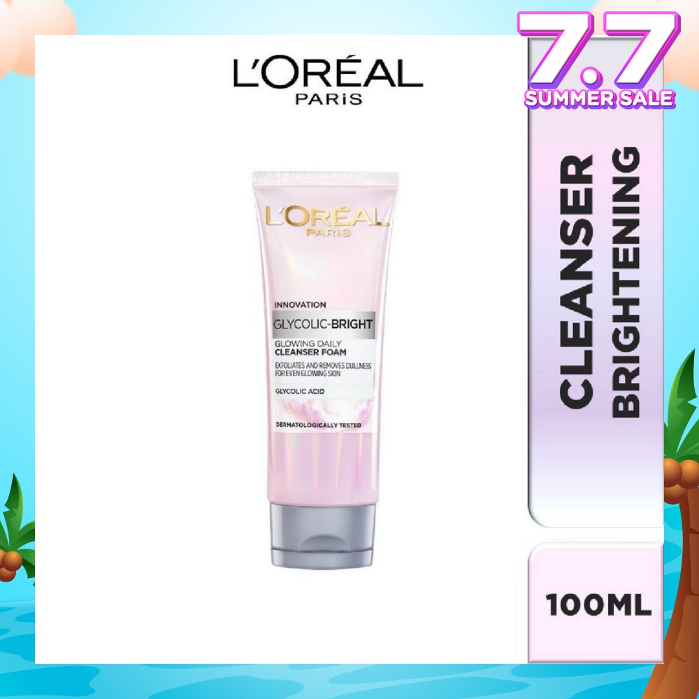 L'oreal Paris Daily Cleansing Foam 100ml (with brightening Glycolic Acid)