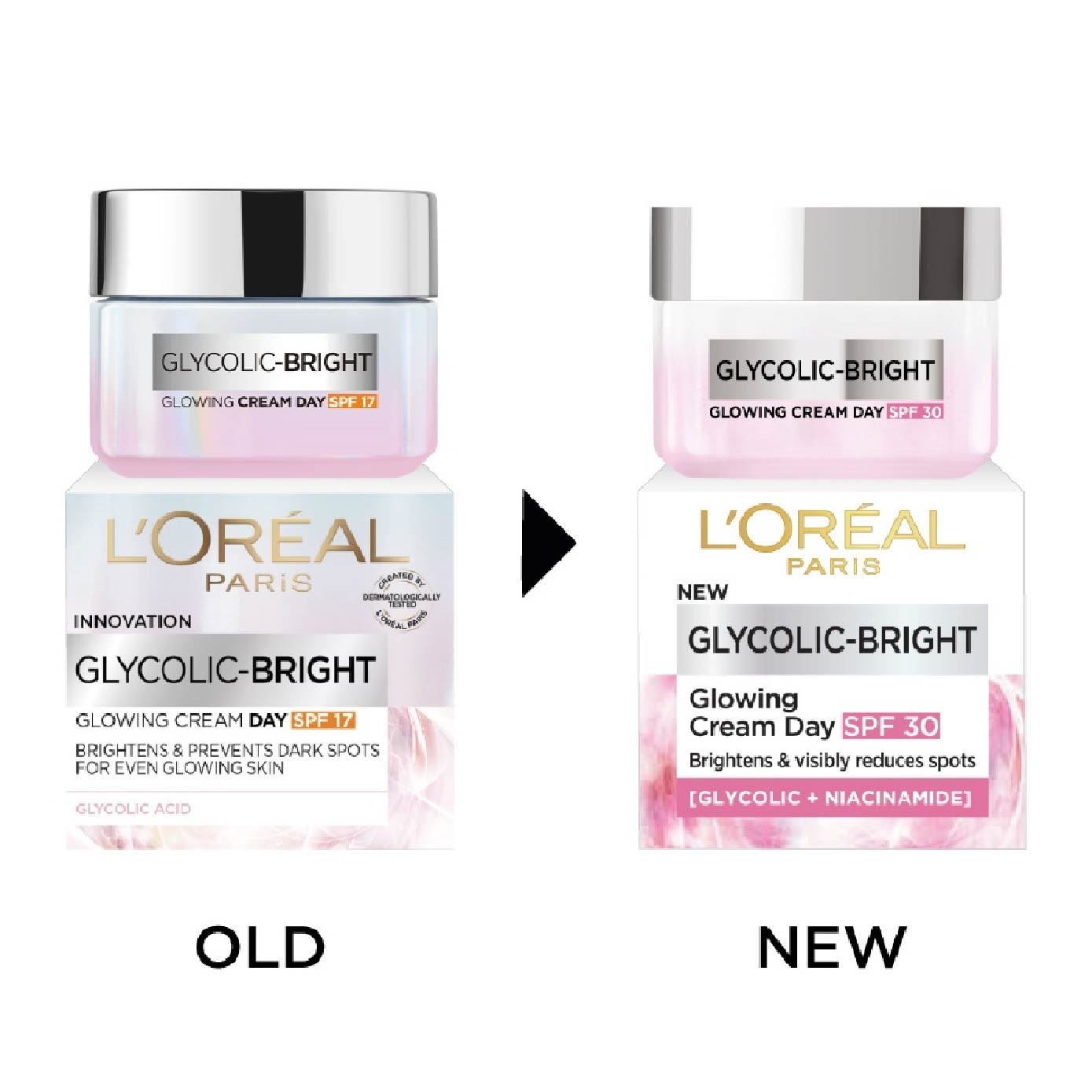 L'oreal Paris Glycolic Bright Glowing Day Cream 50ml (Contains brightening Glycolic Acid) image