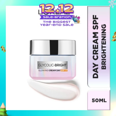L'OREAL PARIS SKINCARE L'oreal Paris Glycolic Bright Glowing Day Cream 50ml (Contains brightening Glycolic Acid)