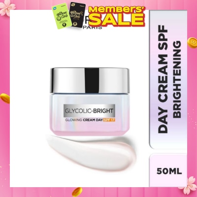 L'OREAL PARIS SKINCARE L'oreal Paris Glycolic Bright Glowing Day Cream 50ml (Contains brightening Glycolic Acid)