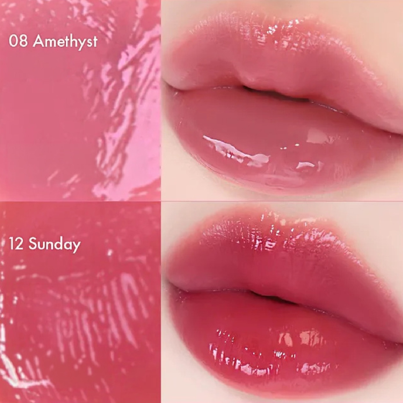 Dew Tint Mini Duo Cool Packset consists #08 Amethyst 1s and #12 Sunday 1s