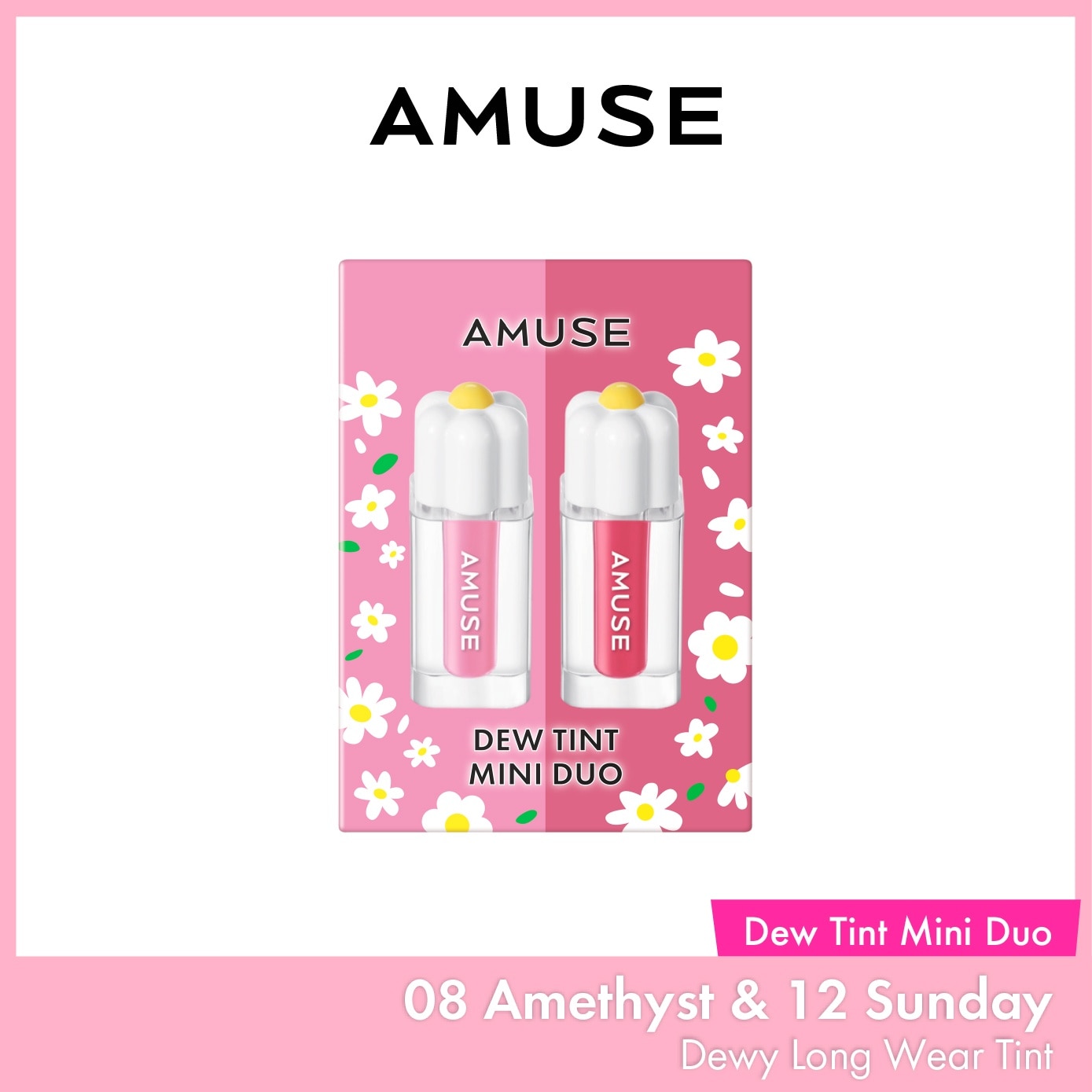 Dew Tint Mini Duo Cool Packset consists #08 Amethyst 1s and #12 Sunday 1s