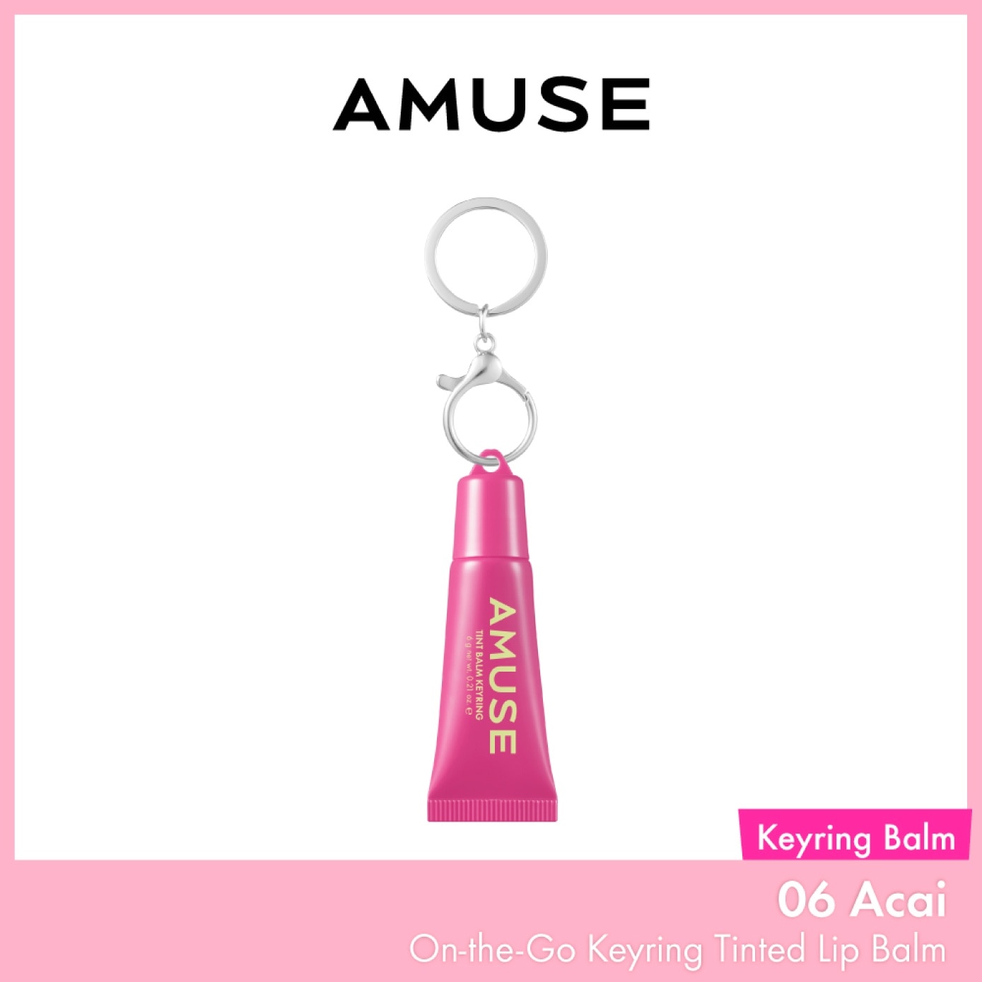 Tint Lip Balm with Keyring #06 Acai 1s