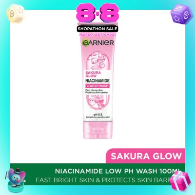 GARNIER - Sakura Glow Niacinamide Low Ph Wash 100ml