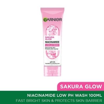 GARNIER - Sakura Glow Niacinamide Low Ph Wash 100ml image