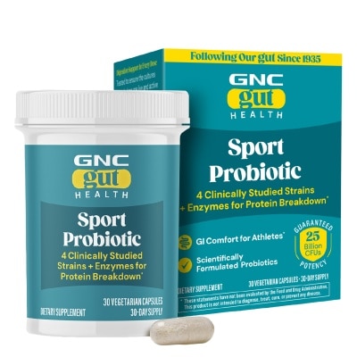 GNC - Gut Health Sport Probiotic 25B CFU Vegetarian Capsule 30s