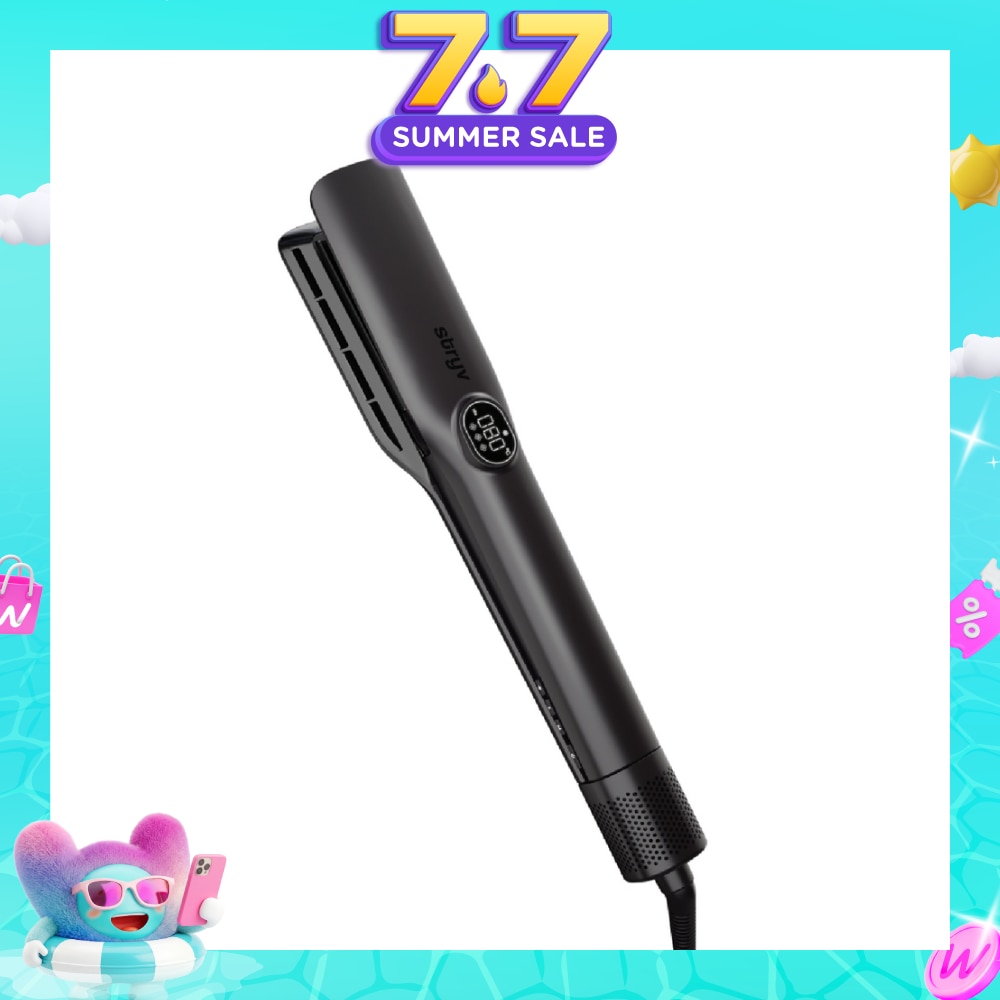 AirSleek 2-in-1 Hair Dryer & Straightener Black 1s