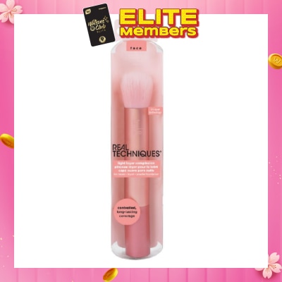 REAL TECHNIQUES No. 1957 Light Layer Complexion Brush (Suitable Use For Cream + Liquid + Powder Foundation) 1s