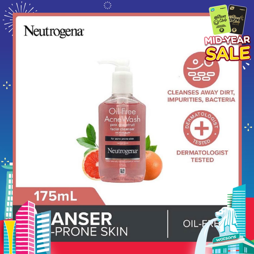 Oil Free Acne Wash Pink Grapefruit Facial Cleanser 175ml