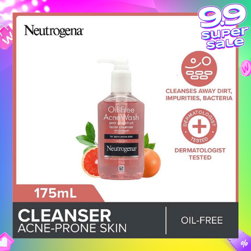 Oil Free Acne Wash Pink Grapefruit Facial Cleanser 175ml