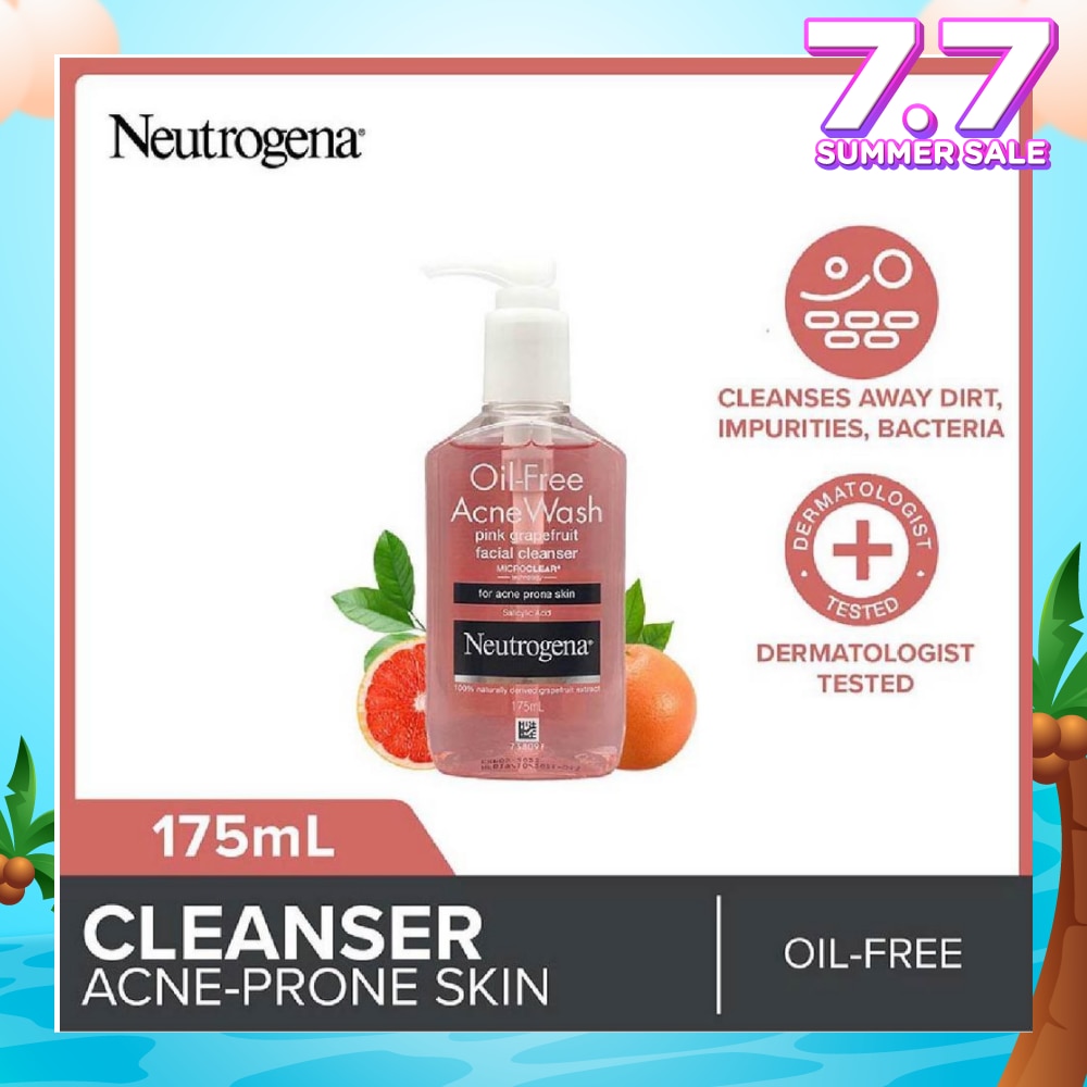 Oil Free Acne Wash Pink Grapefruit Facial Cleanser 175ml