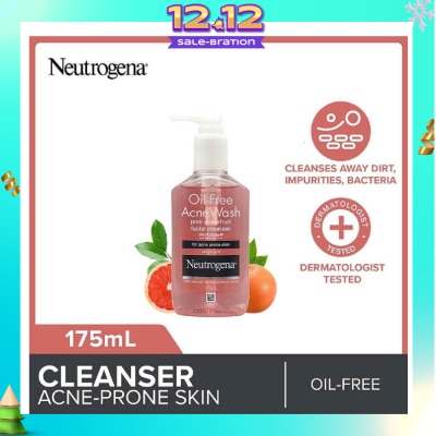 NEUTROGENA Oil Free Acne Wash Pink Grapefruit Facial Cleanser 175ml (Expiry: Aug`2026)