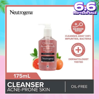 NEUTROGENA Oil Free Acne Wash Pink Grapefruit Facial Cleanser 175ml