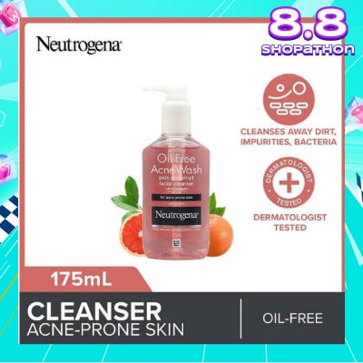 NEUTROGENA Oil Free Acne Wash Pink Grapefruit Facial Cleanser 175ml