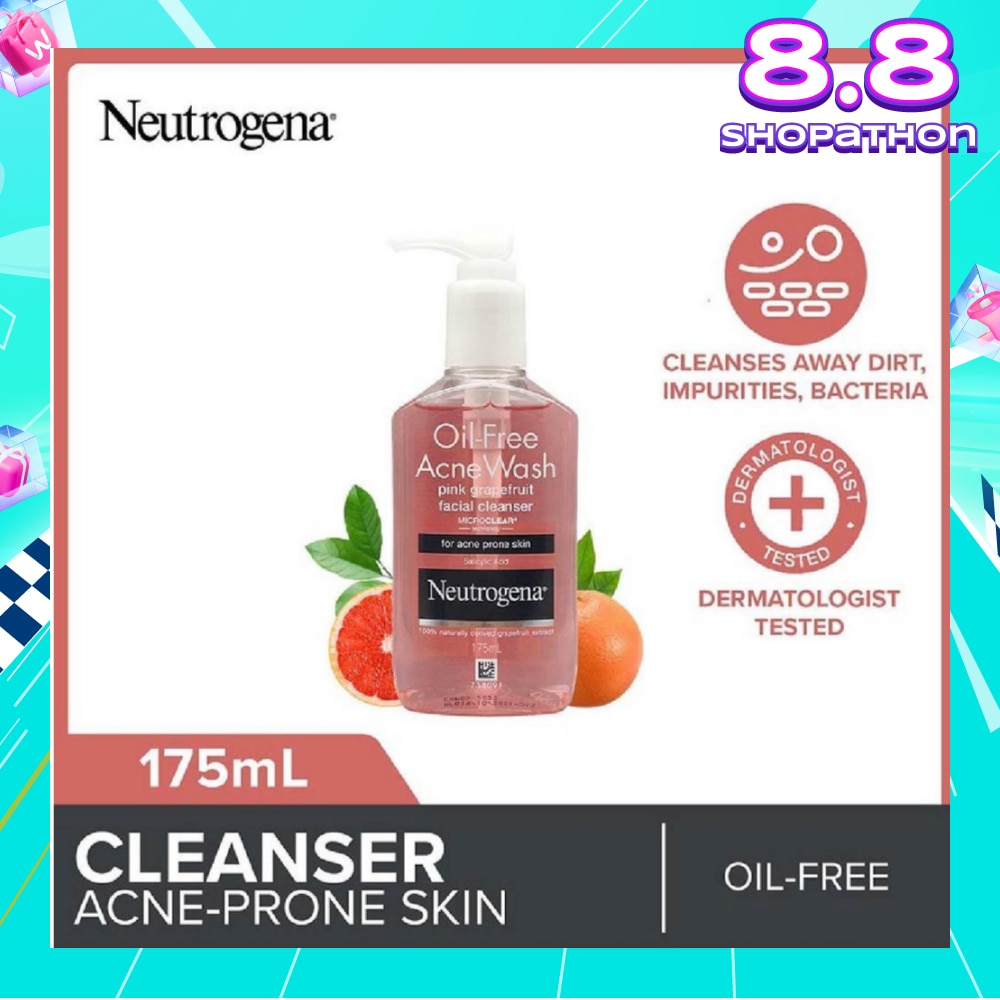 Oil Free Acne Wash Pink Grapefruit Facial Cleanser 175ml