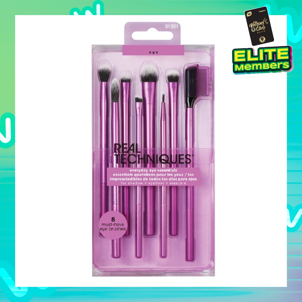 No. 1991  Everyday Essentials Eye 8 Piece Eye Brush Packset (Suitable Use For Eyeshadow + Eyeliner + Mascara) 1s