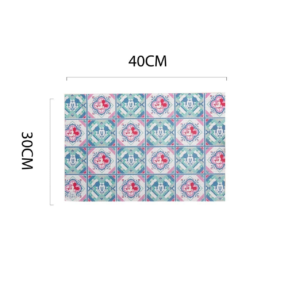 Mickey Peranakan Tiles Rectangle Wooven Placemat MSW811 Disney (Set of 2) 1s