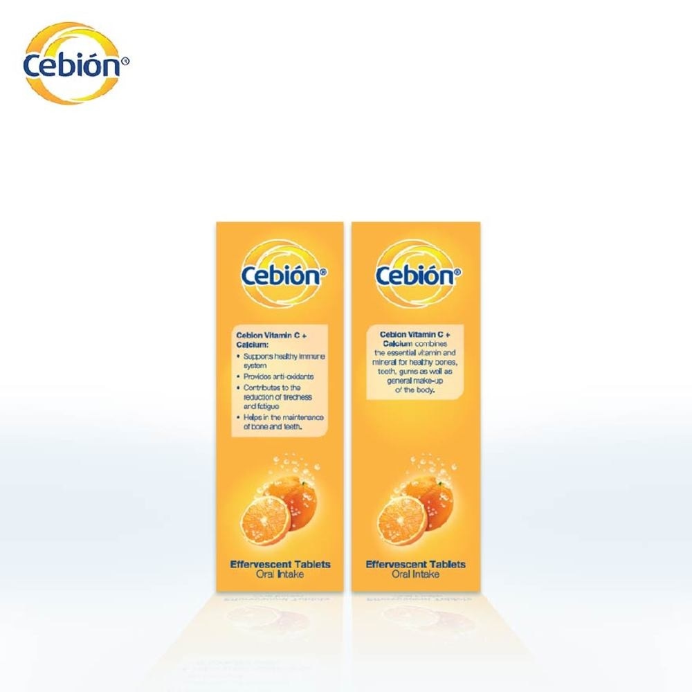 Vitamin C With Calcium Effervescent Tablets Orange Flavour 40s