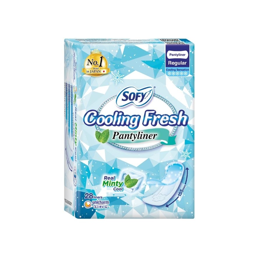 Sofy Cooling Fresh Regular Pantyliner 155mm 28s<BR>