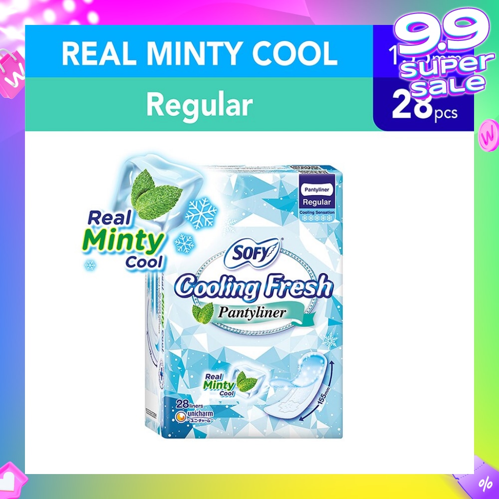 Sofy Cooling Fresh Regular Pantyliner 155mm 28s<BR>