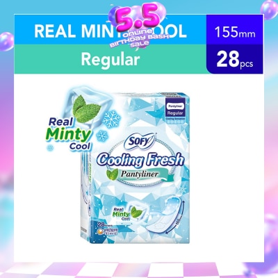 SOFY - Sofy Cooling Fresh Regular Pantyliner 155mm 28s