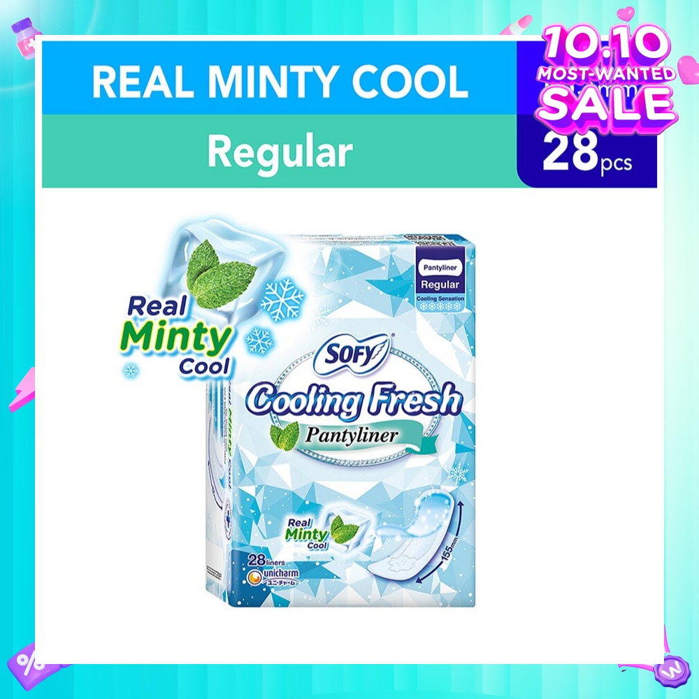 Sofy Cooling Fresh Regular Pantyliner 155mm 28s<BR>