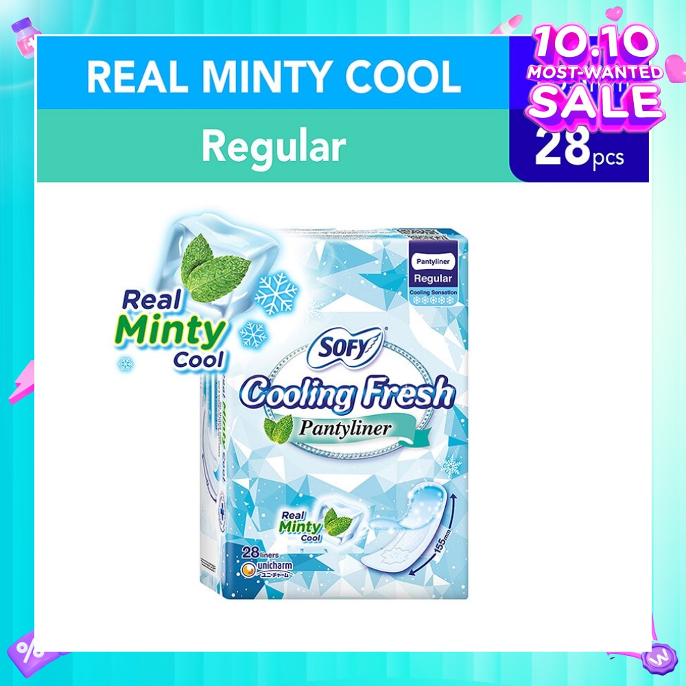 Sofy Cooling Fresh Regular Pantyliner 155mm 28s<BR>