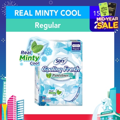 SOFY Sofy Cooling Fresh Regular Pantyliner 155mm 28s