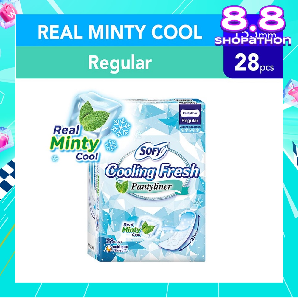Sofy Cooling Fresh Regular Pantyliner 155mm 28s<BR>