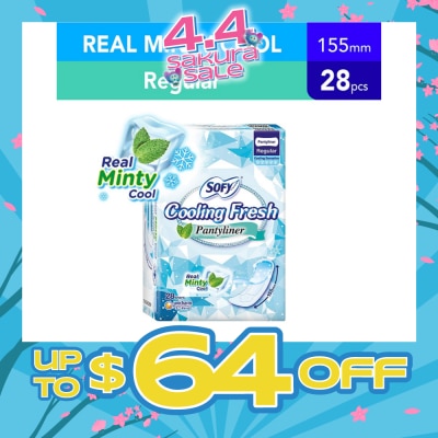 SOFY - Sofy Cooling Fresh Regular Pantyliner 155mm 28s