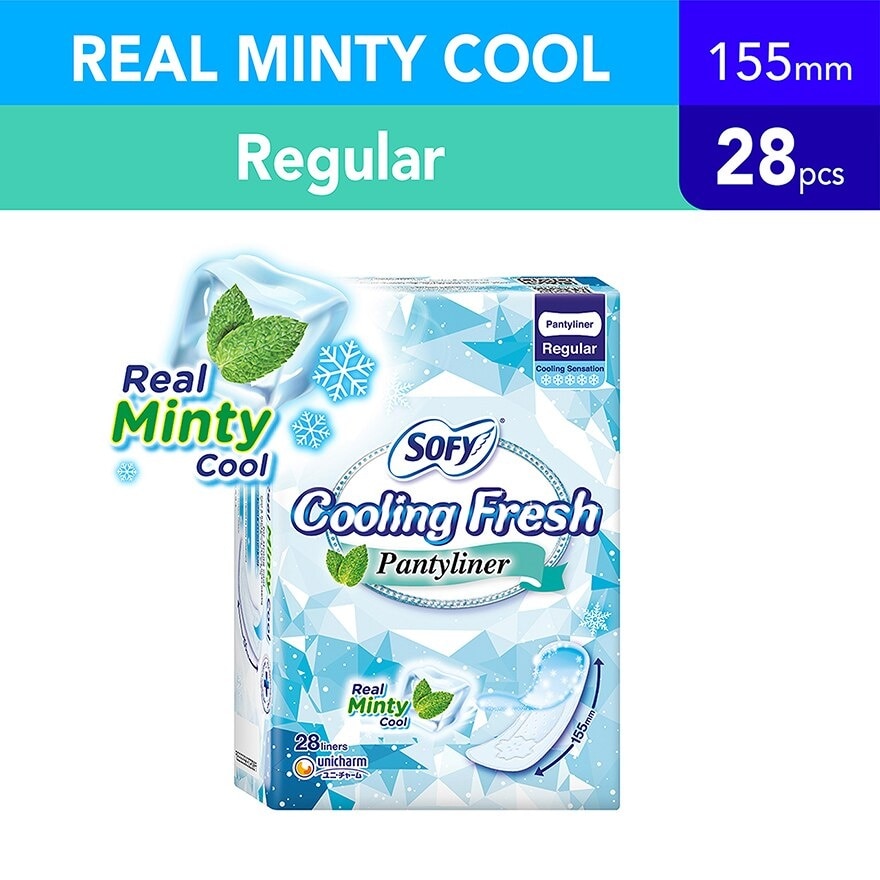 Sofy Cooling Fresh Regular Pantyliner 155mm 28s<BR>