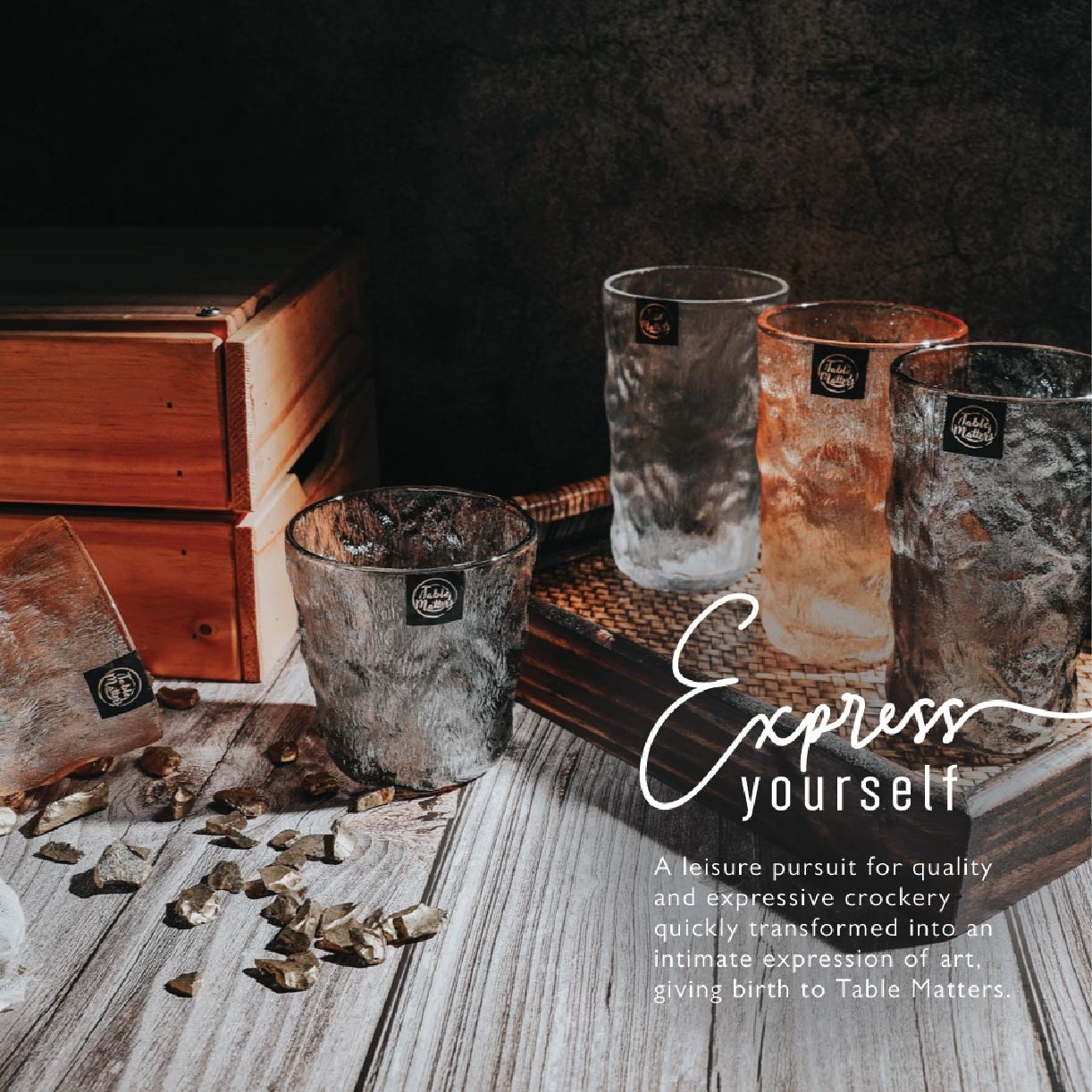 Taikyu Grey Glacier Whiskey Glass 300ml CGGG36300 (Set of 2) 1s