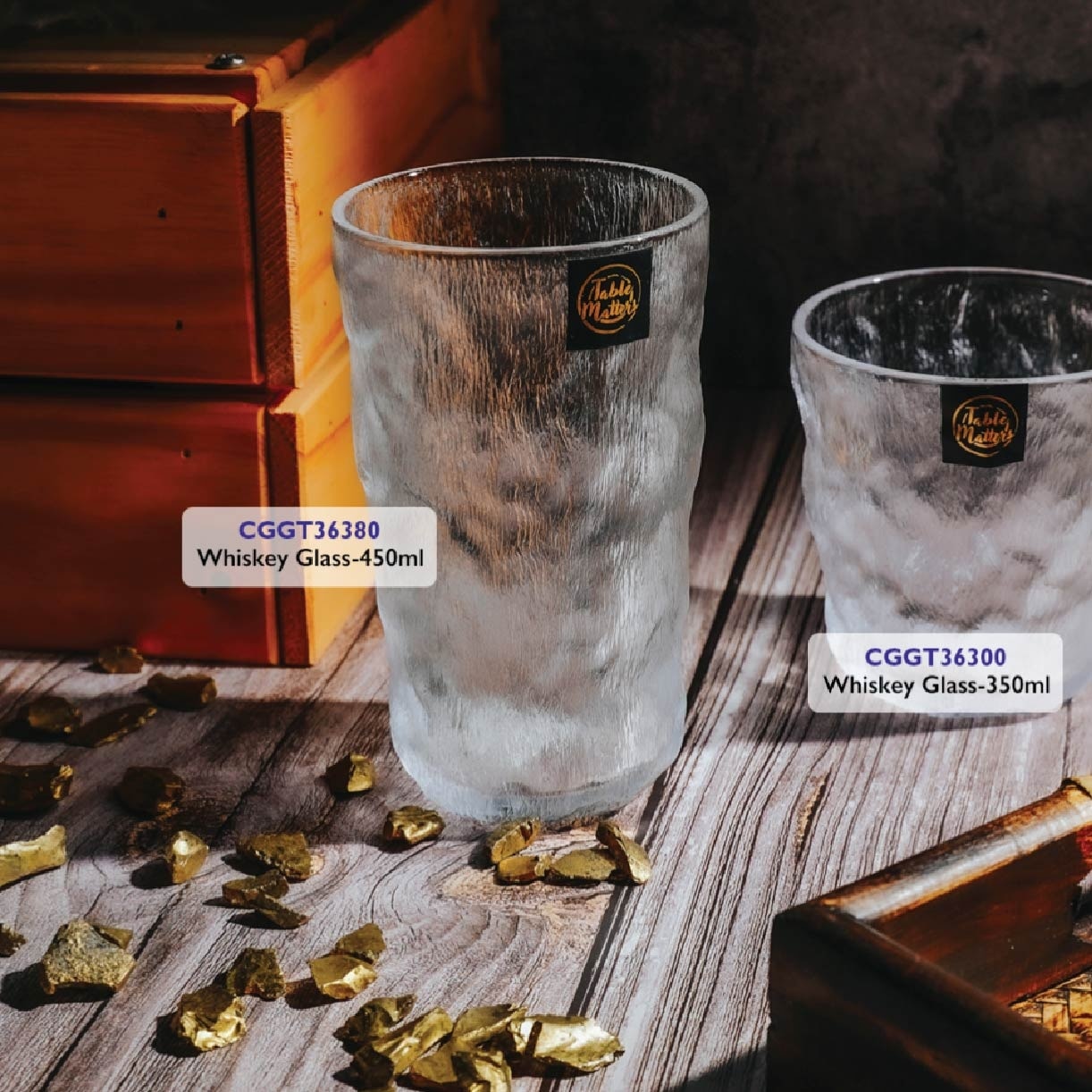 Taikyu Grey Glacier Whiskey Glass 300ml CGGG36300 (Set of 2) 1s