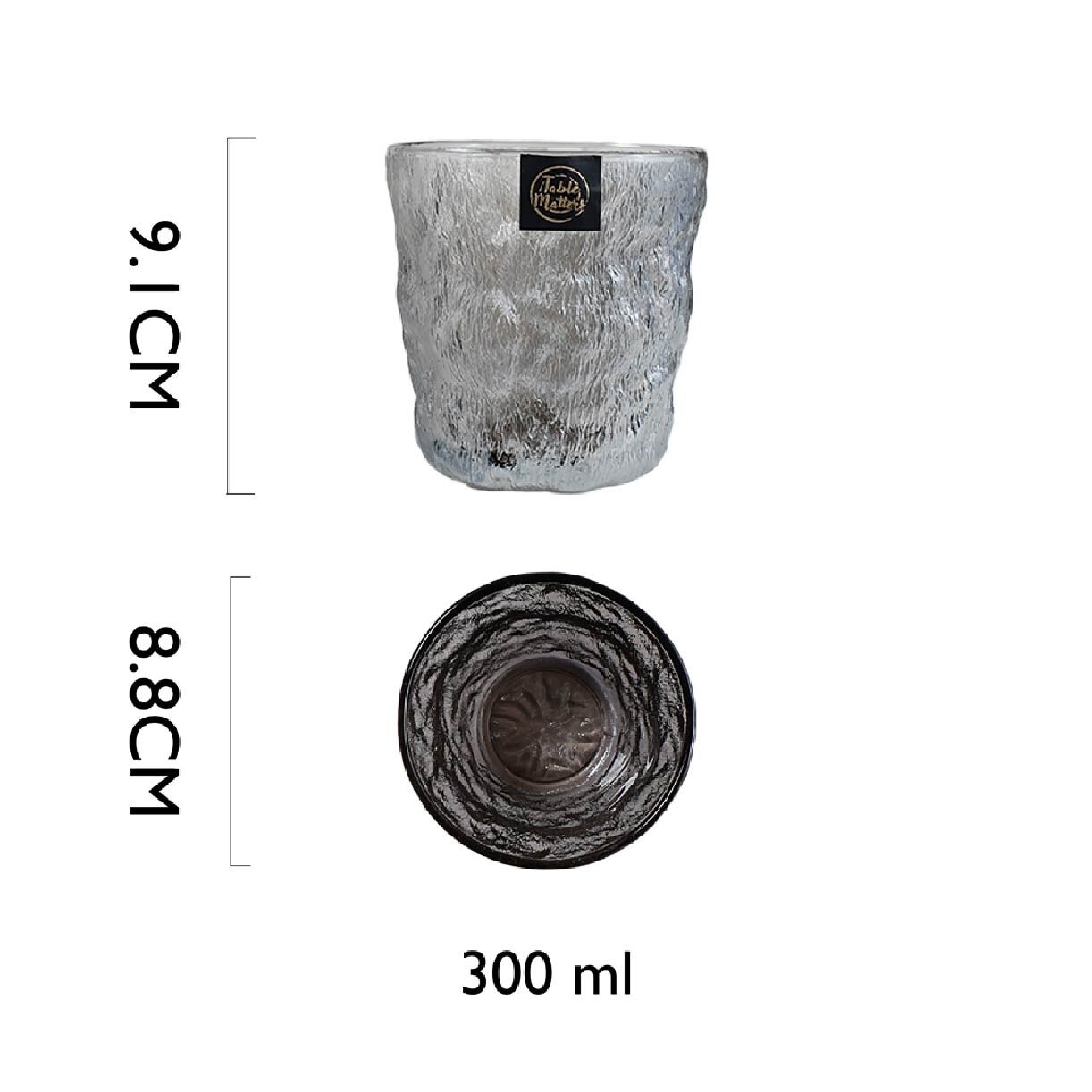 Taikyu Grey Glacier Whiskey Glass 300ml CGGG36300 (Set of 2) 1s