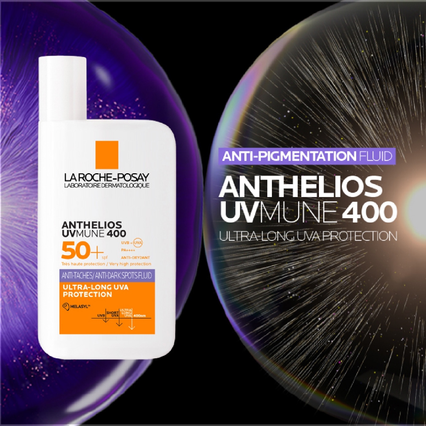 Anti-Dark Spot Routine Kit consists Mela B3 Serum 10ml + Anthelios Anti Darkspot 3ml x 2s