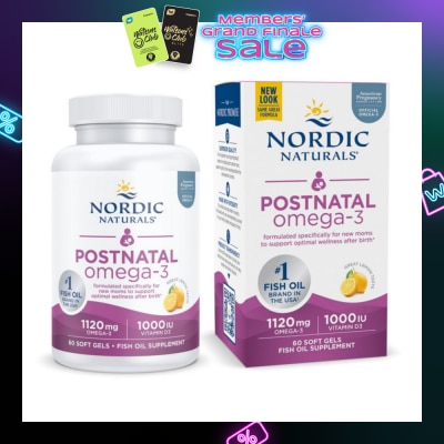 NORDIC NATURALS Postnatal Omega-3 Fish Oil Softgel 60s (Expiry: Feb`2026)