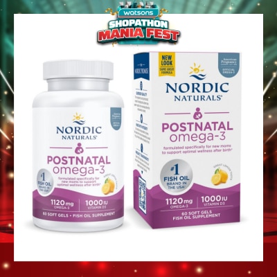 NORDIC NATURALS - Postnatal Omega3 60 Soft Gels