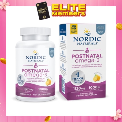 NORDIC NATURALS Postnatal Omega3 60 Soft Gels
