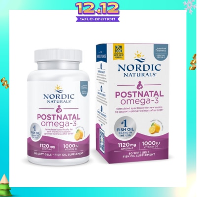 NORDIC NATURALS Postnatal Omega-3 Fish Oil Softgel 60s (Expiry: Feb`2026)