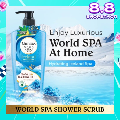 GINVERA World Spa Swiss Shower Scrub Glacier Water & Sea Salts 750ml