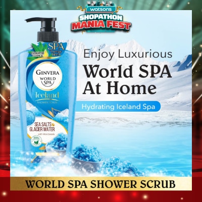 GINVERA - World Spa Swiss Shower Scrub Glacier Water & Sea Salts 750ml