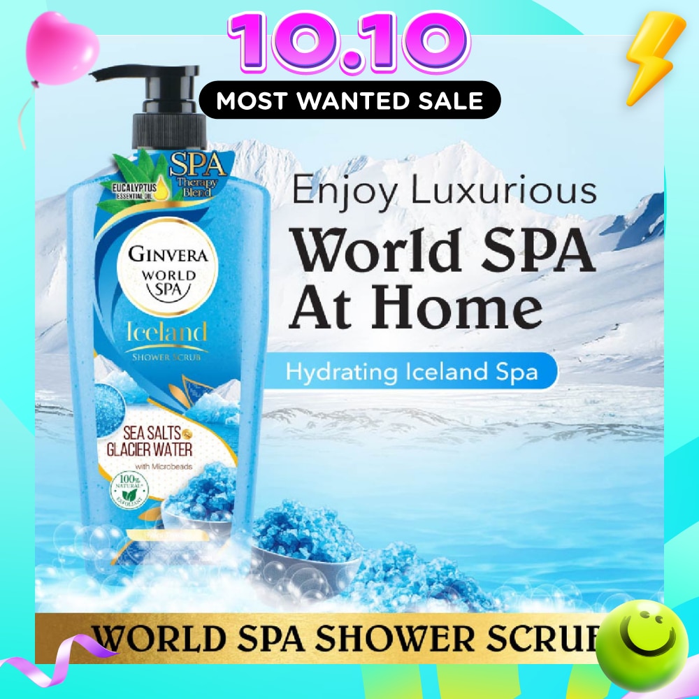 World Spa Swiss Shower Scrub Glacier Water & Sea Salts 750ml image