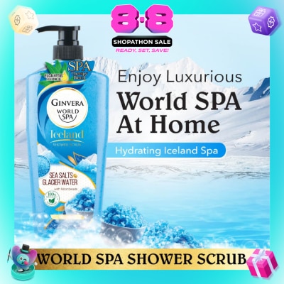 GINVERA - World Spa Swiss Shower Scrub Glacier Water & Sea Salts 750ml