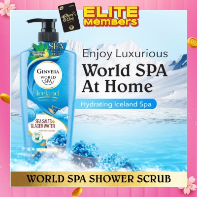 GINVERA World Spa Swiss Shower Scrub Glacier Water & Sea Salts 750ml
