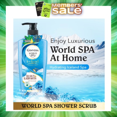 GINVERA - World Spa Swiss Shower Scrub Glacier Water & Sea Salts 750ml