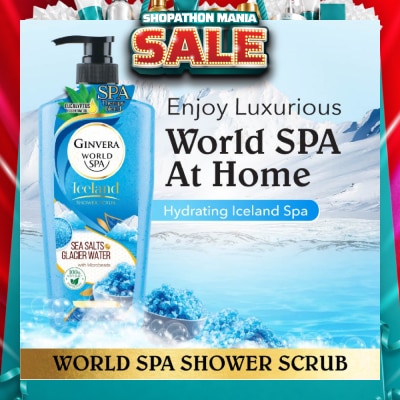 GINVERA - World Spa Swiss Shower Scrub Glacier Water & Sea Salts 750ml