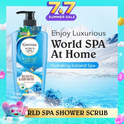 GINVERA - World Spa Swiss Shower Scrub Glacier Water & Sea Salts 750ml