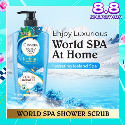 GINVERA World Spa Swiss Shower Scrub Glacier Water & Sea Salts 750ml