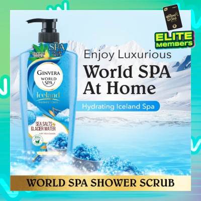 GINVERA World Spa Swiss Shower Scrub Glacier Water & Sea Salts 750ml