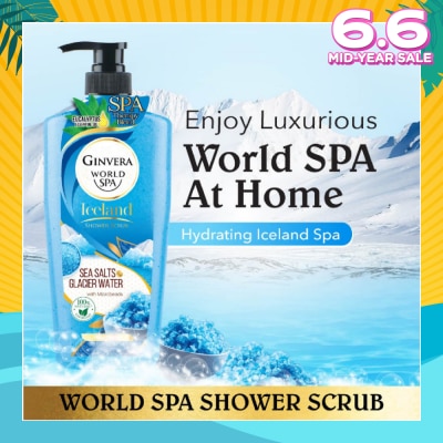 GINVERA World Spa Swiss Shower Scrub Glacier Water & Sea Salts 750ml